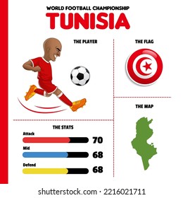 Vector object of Tunisia Football team