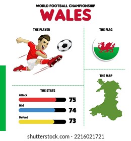 Vector object of Wales Football team