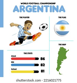 vector object of World Football team Argentina