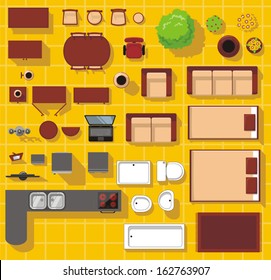 Vector objects for house plan