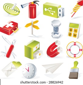 Vector objects icons set. Part 6