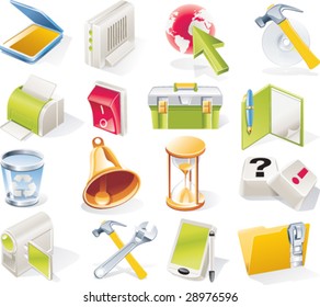 Vector objects icons set. Part 7