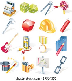 Vector objects icons set. Part 13