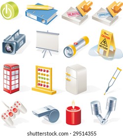 Vector objects icons set. Part 14