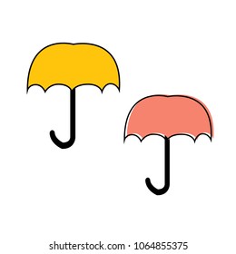 Vector objects. Umbrellas.Eps10.