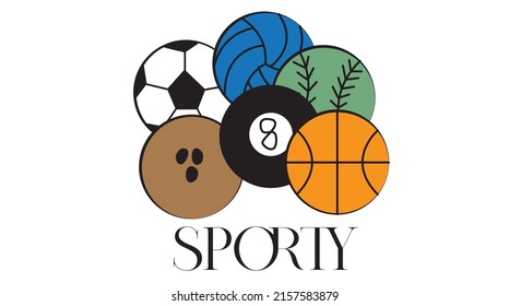 Vektorobjekte für verschiedene Sportveranstaltungen. Einzeln auf weißem Hintergrund.