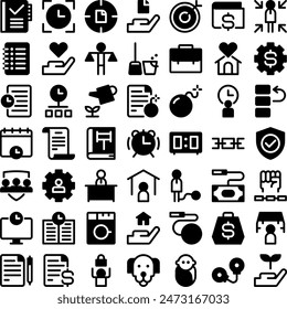 Conjunto de iconos de Vector de obligación. Perfecto para la interfaz de usuario, nueva aplicación
