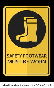 vector occupational health and safety signs. safety equipment must be used