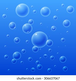 Vector ocean bubbles, aqua sea bubbles
