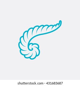 Vector Ocean Sea Blue White Shell Relax Beach Sign Icon