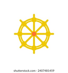 Vector Ocean Ship Steering Wheel