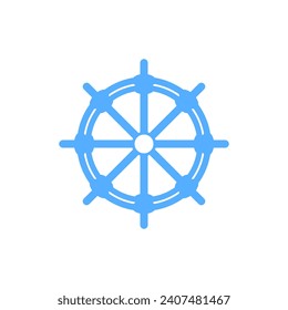 Vector Ocean Ship Steering Wheel