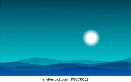 vector ocean waves abstract illustration