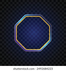 Vector of octagon banner set. Simple banner. Futuristic banner.