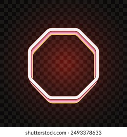 Vector of octagon banner set. Simple banner. Futuristic banner.