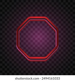 Vector of octagon banner set. Simple banner. Futuristic banner.