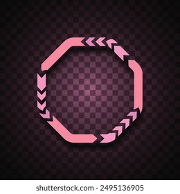 Vector of octagon banner set. Simple banner. Futuristic banner.