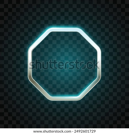 Vector of octagon banner set. Simple banner. Futuristic banner.