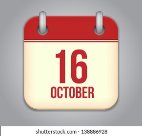 Vector October Calendar App Icon