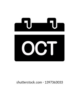 vector october calendar icon. Eps. 10.