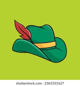 vector october fest green hat for you