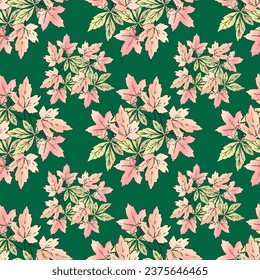 Vector - october leaves colorful,
seamless pattern.