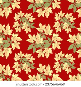 Vector - october leaves colorful,
seamless pattern.