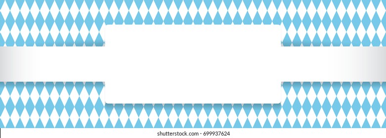 vector octoberfest horizontal banner with seamless geometric bavarian pattern with blank space for text