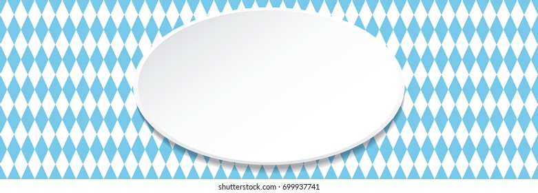 vector octoberfest horizontal banner with seamless geometric bavarian pattern with blank space for text