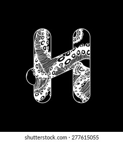 Vector octopus alphabet. Sketchy creative letters collection hand drawn with ink pen for lettering posters, ads, headers, banners and more