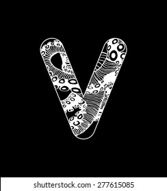 Vector octopus alphabet. Sketchy creative letters collection hand drawn with ink pen for lettering posters, ads, headers, banners and more