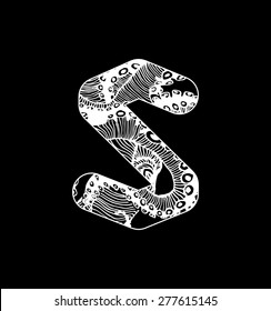 Vector octopus alphabet. Sketchy creative letters collection hand drawn with ink pen for lettering posters, ads, headers, banners and more