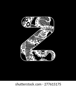 Vector octopus alphabet. Sketchy creative letters collection hand drawn with ink pen for lettering posters, ads, headers, banners and more