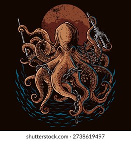 VECTOR OCTOPUS BREAKS ZEUS'S STICK