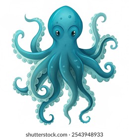 Vector of an octopus design on white background. Aquatic animals. Easy editable layered of vector illustration with a white background.