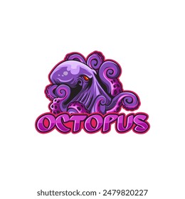Vector octopus illustration. Can be used as a clothing brand.