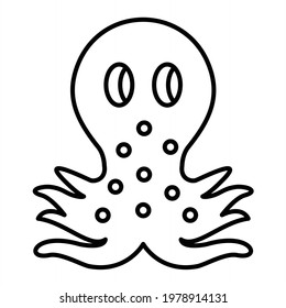  Vector Octopus Outline Icon Design

