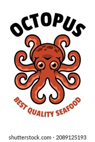 Vector of Octopus Seafood Mascot Logo