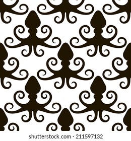 vector octopus seamless pattern