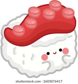 a vector of an octopus sushi