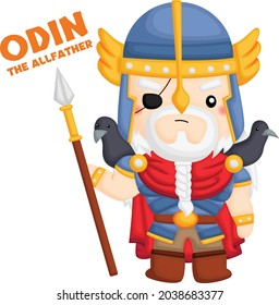 a vector of Odin from norse mythology 