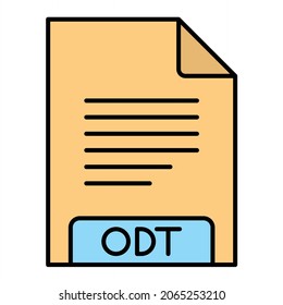 Vector ODT Filled Outline Icon Design
