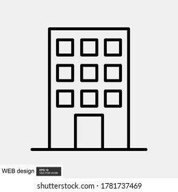 Vector Office Building Icon on white background