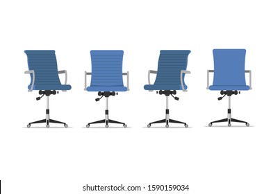 Vector of office chair, used for interior design in flat cartoon style.