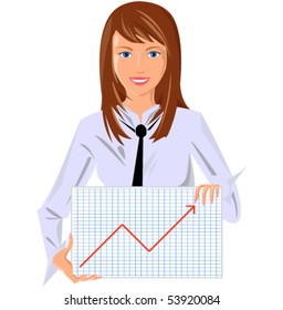 vector office girl