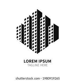Vector of office, home, city, building, apartement, property, residential, real estate. Simple and creative modern logo design used for branding, business, symbol and icon. Vector illustration.
