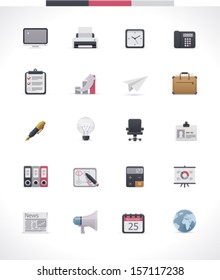 Vector office icon set 