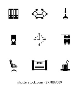 Vector Office icon set on white background