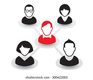vector office icon team