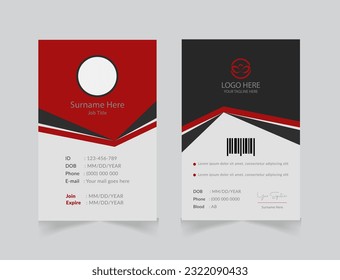 tarjeta de identificación de oficina vectorial con elementos minimalistas